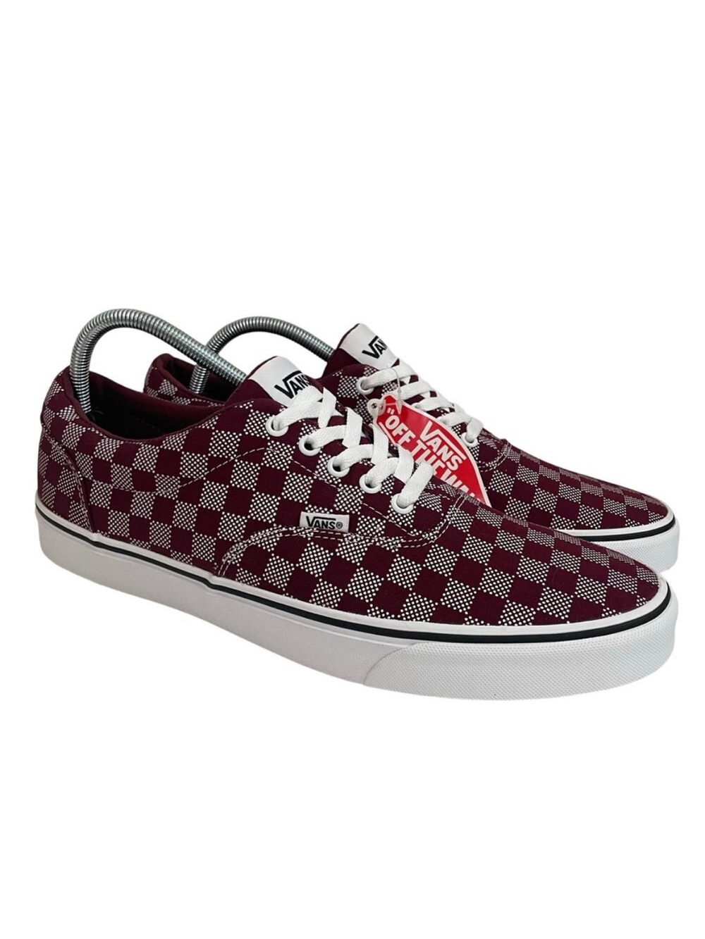 Vans Men's Doheny Checkerboard Sneakers Low Port Royale Red White Size 13 EU 47